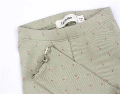 Lil Atelier moss gray blomstret legging